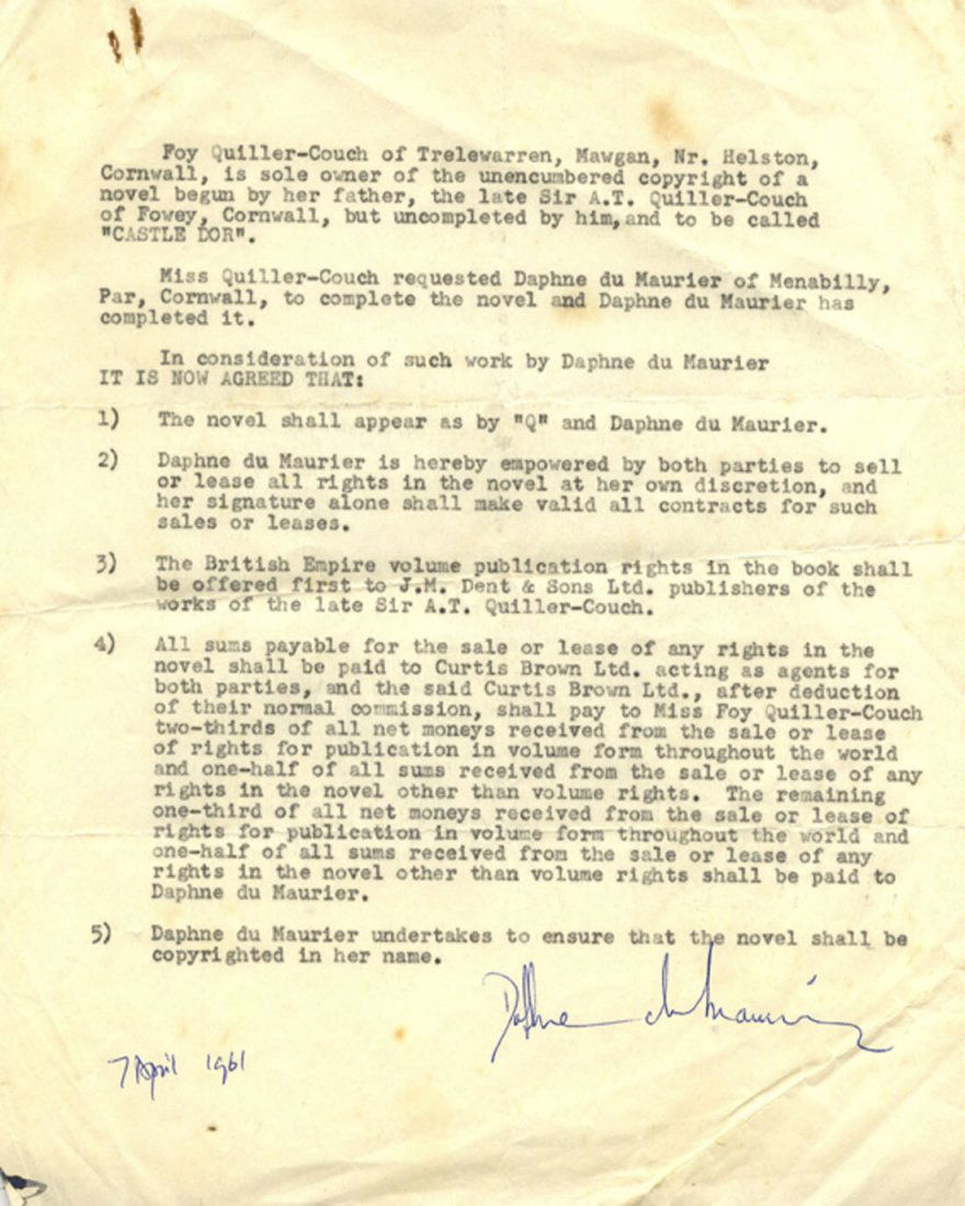 DU MAURIER DAPHNE: (1907-1989) British Author. D.S., (1 of 1)