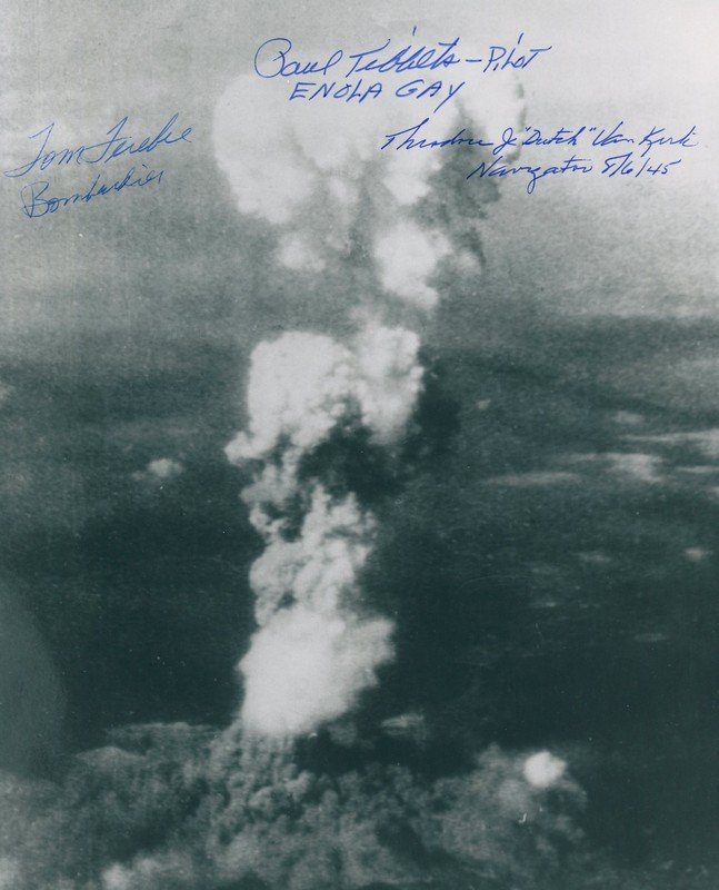 ENOLA GAY: Signed 8 x 10 photograph by three crew (1 of 1)