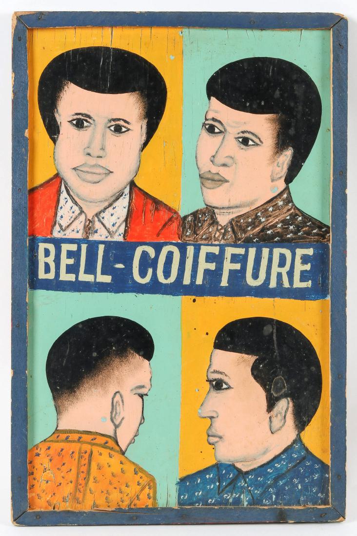 West-African "Bell-Coiffure" Advertising Sign (1 of 2)