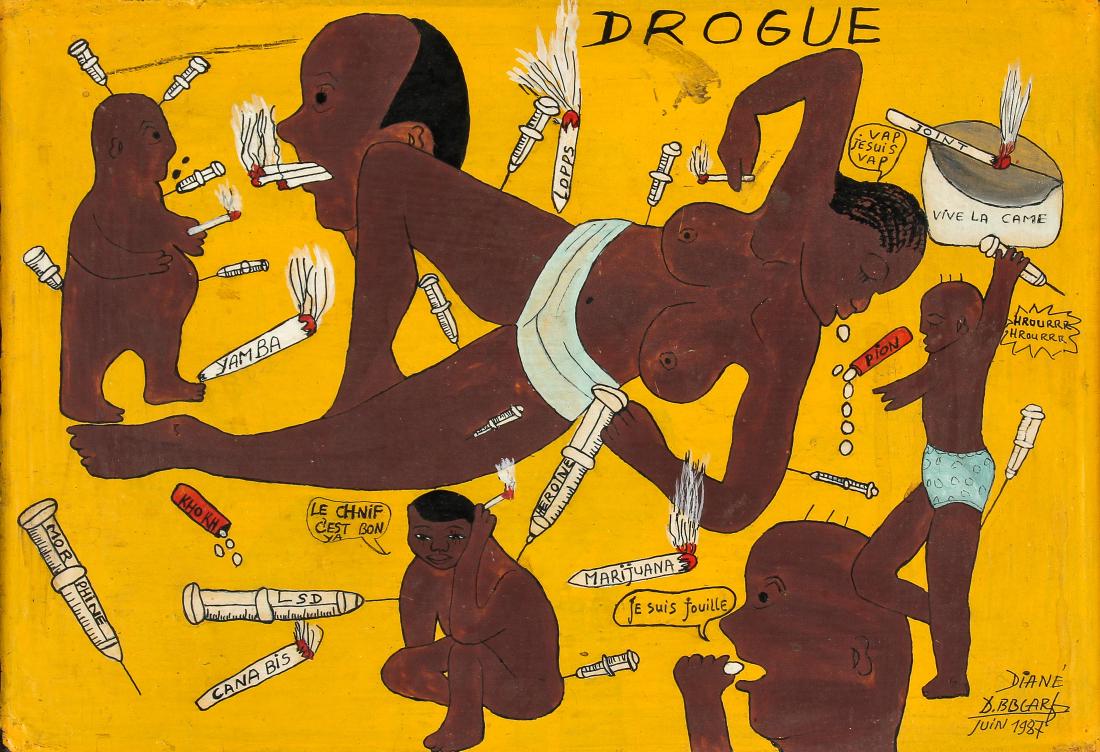 Diane Boubacar (African, 20th c.) "Drogue", 1987 (1 of 6)