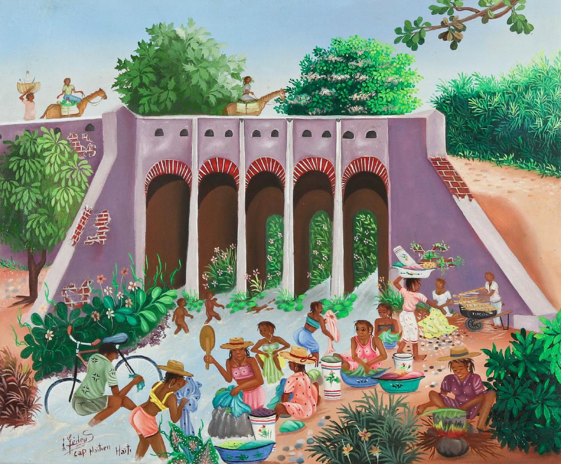 Louis Gédéus (Haitian/Cap-Haïtien, 20th c.) Pont du (1 of 4)