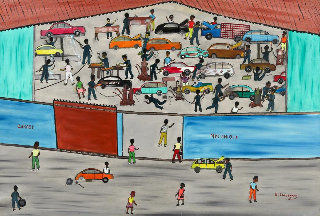 Etienne Chavannes (Haitian/Cap-Haïtien, b. 1939) Garage (1 of 4)