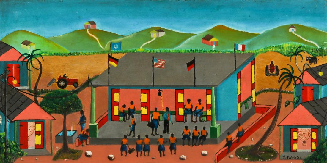 M. Merisier (Haitian, 20th c.) School Yard (1 of 4)