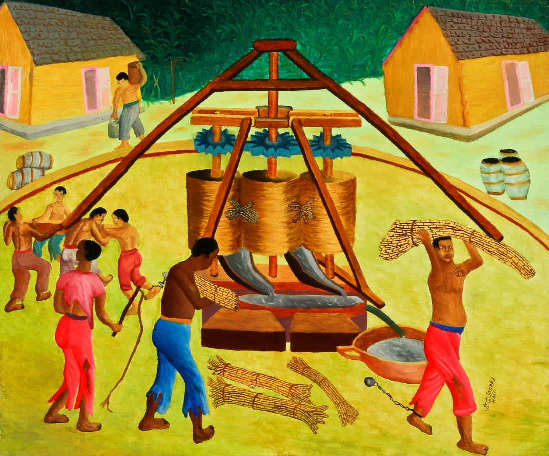 Jn G. Joseph (Haitian, 20th c.) Sugar Cane Slavery (1 of 4)