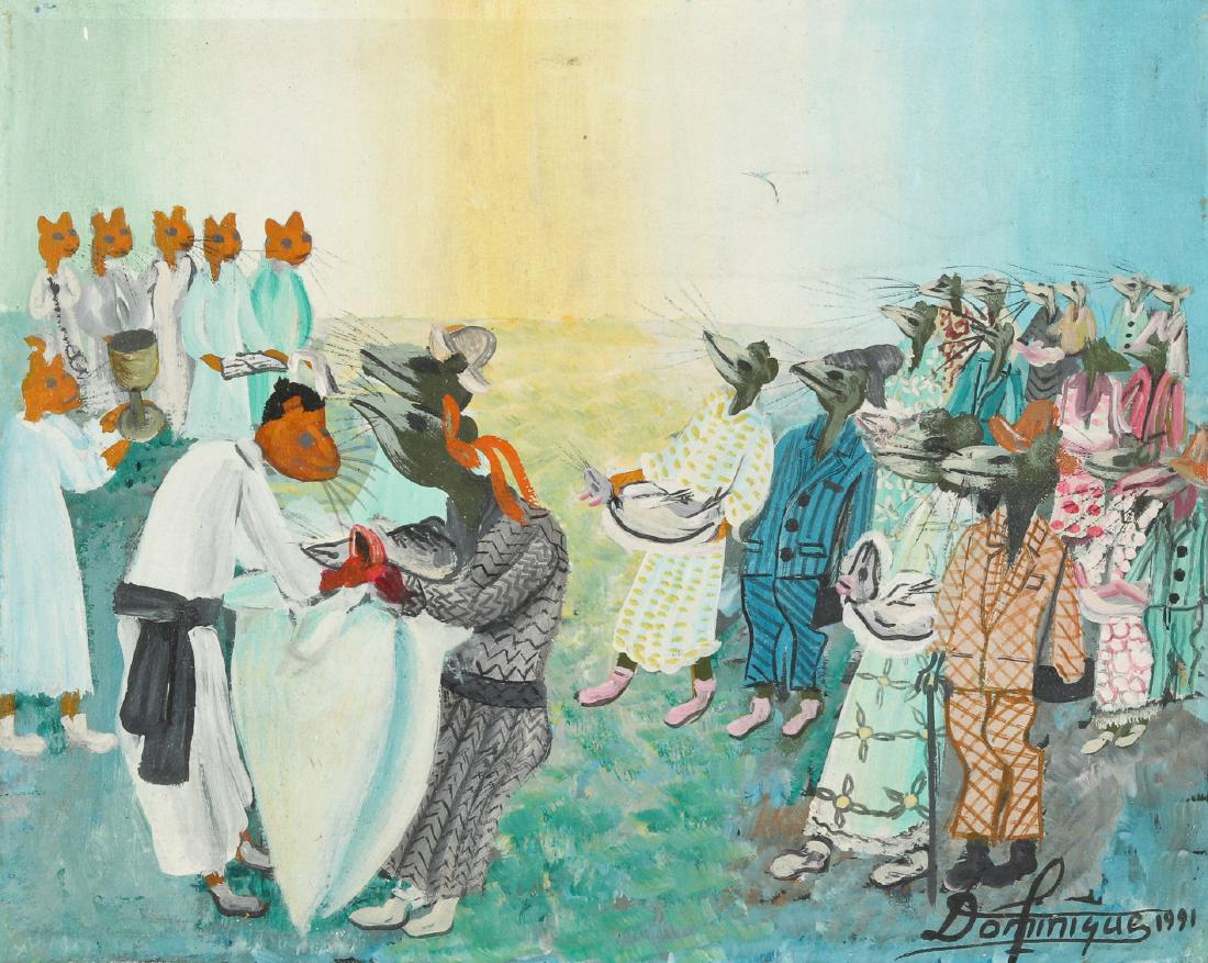 Dominique (Haitian, 20th c.) Animals Make Ceremonial (1 of 4)