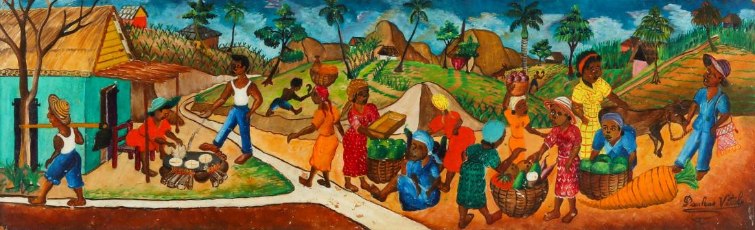 Pauléus Vital (1918-1984) Village Scene (1 of 4)