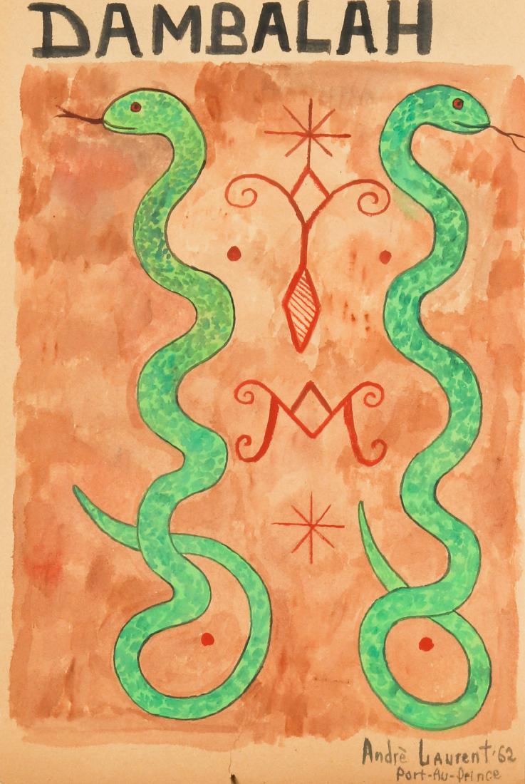 Andre Laurent (Haitian, 20th c.) Dambalah (1 of 4)