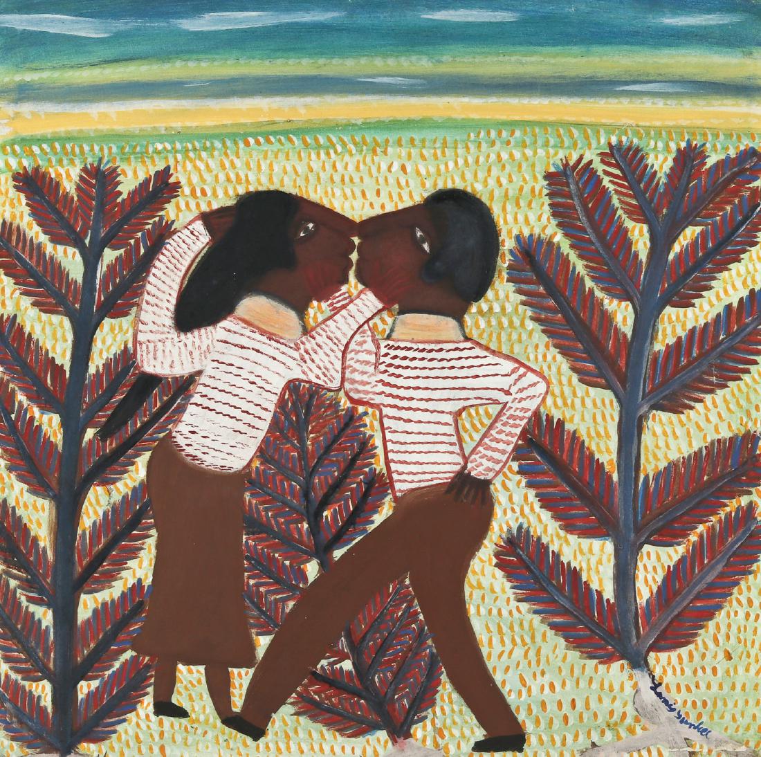 Saint Soleil School (Haitian, 20th c.) Lover's Kiss (1 of 4)