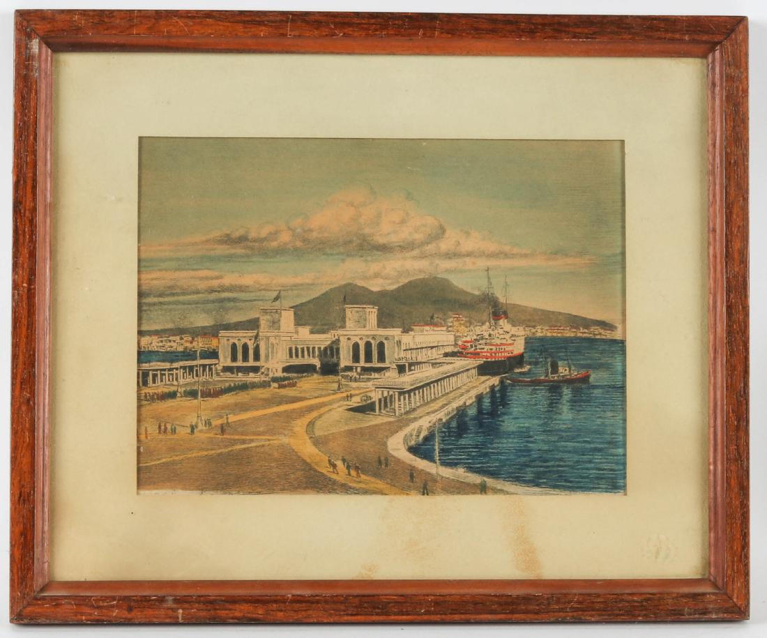 Unknown Artist (20th c.) Harbor Scene (1 of 2)