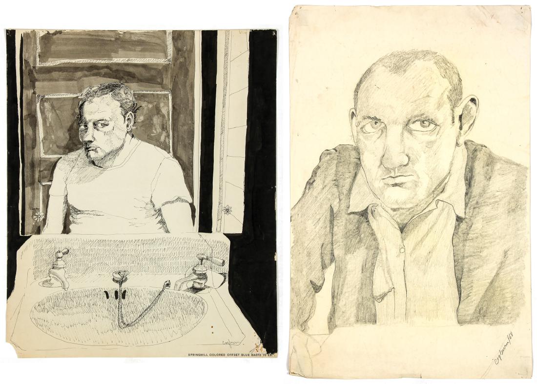 Jerry Cogburn (20th c.) Two Self-portraits (1 of 7)