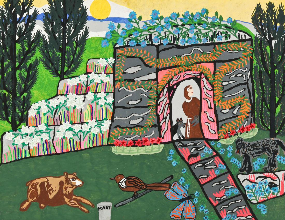 Unknown Artist (20th c.) Home in Nature, with Honey Pot (1 of 3)