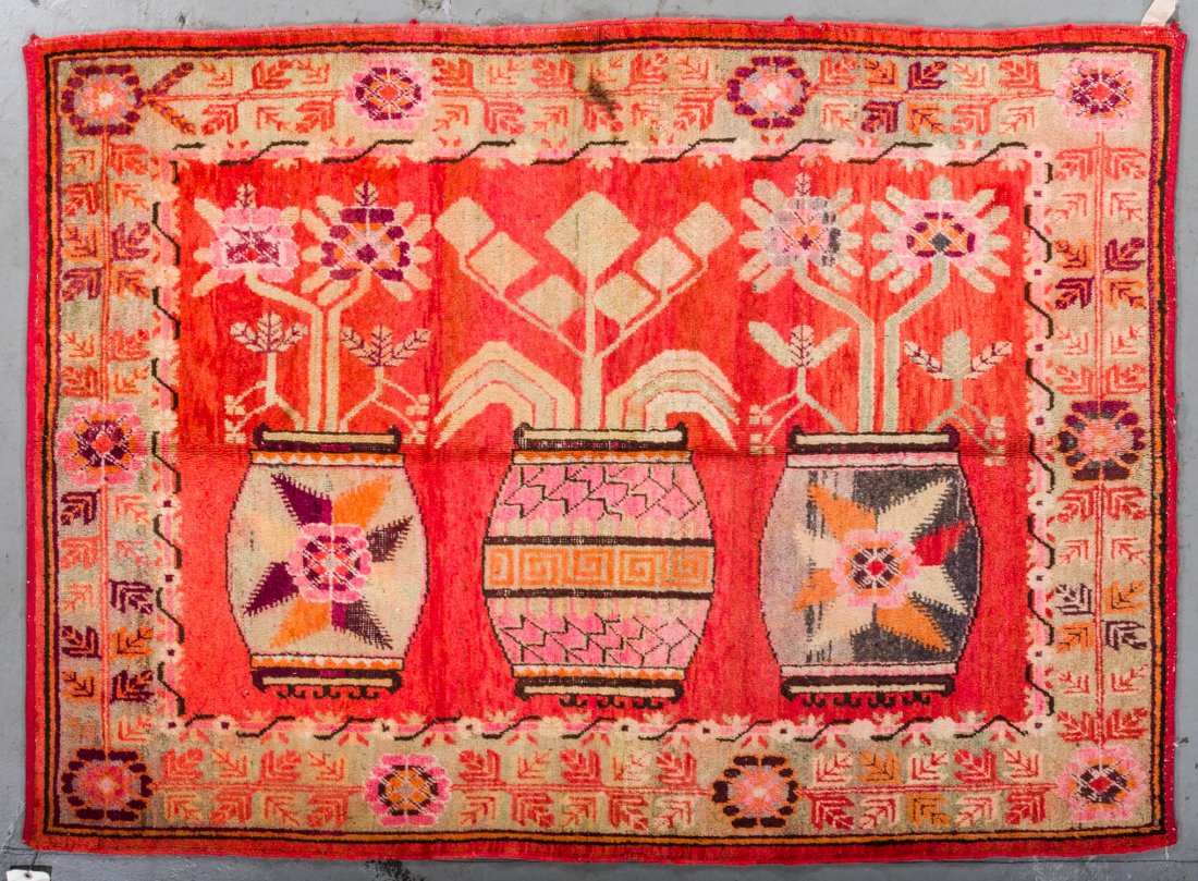 Antique Samarkand Rug: 4'8'' x 6'5'' (1 of 4)