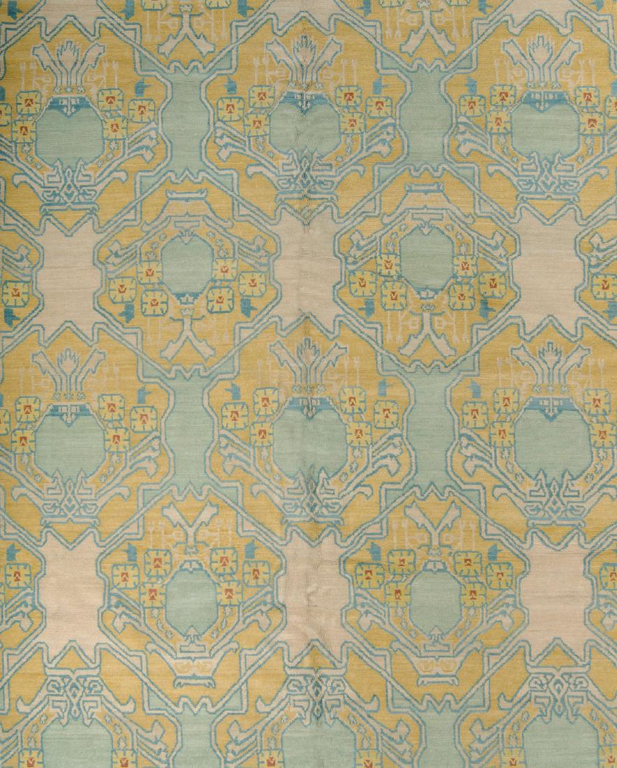 Tibetan Dekyi Rug: 8'1'' x 10'0'': Tibetan Dekyi Rug: 8'1'' x 10'0'' (246 x 305 cm), Nepal, Tibetan knotted with handspun Tibetan wool; 80 knots per square inch. NOTE: Pre-Auction Exhibition: March 25-26, 11am-5pm. Exhibition and Pick 