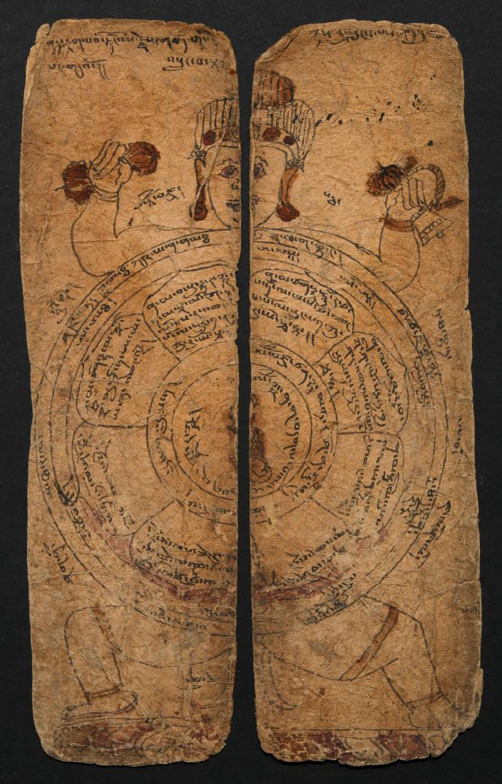 Museum Quality Tibetan Book with Drawings/Text (1 of 10)