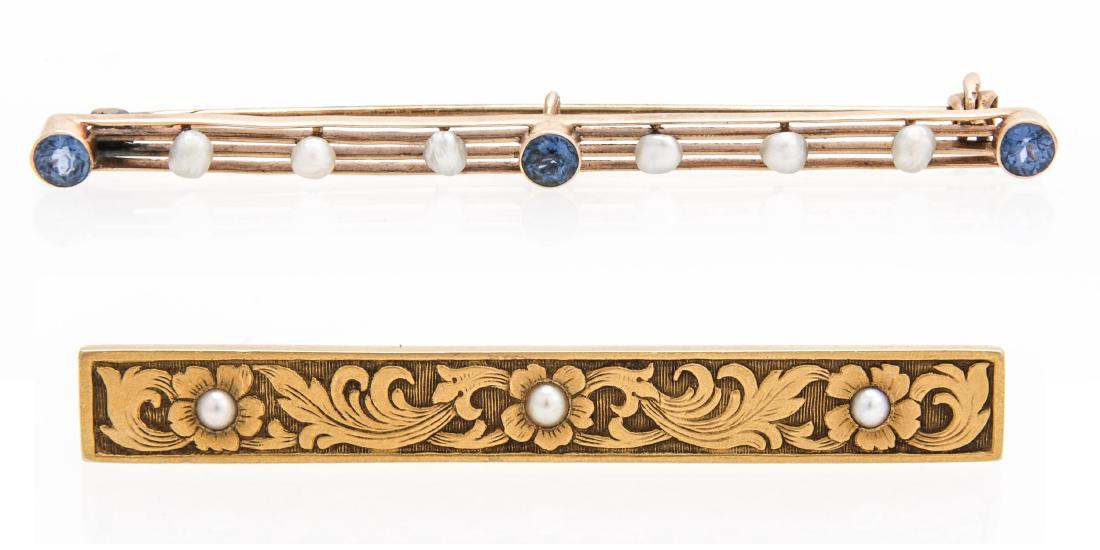 2 Antique Ladies Bar Pins (1 of 3)