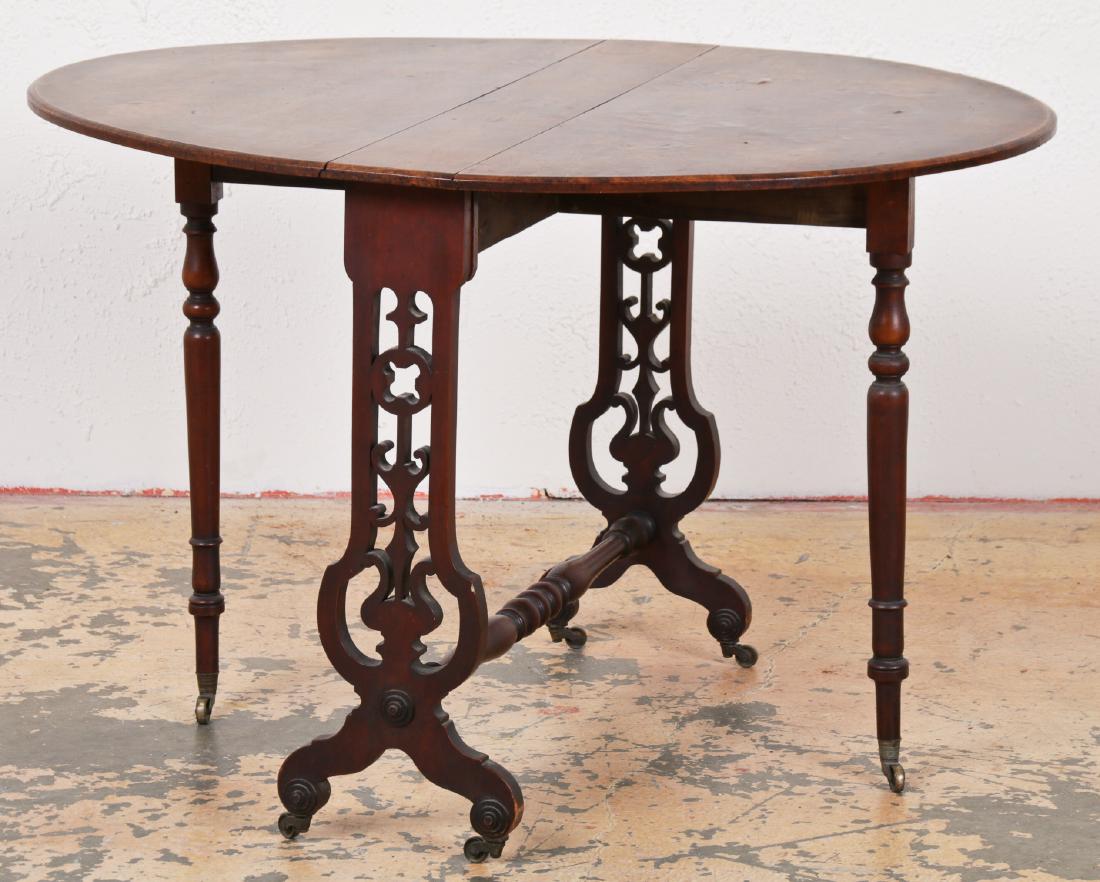 Antique Empire Style Drop-Leaf Table (1 of 9)