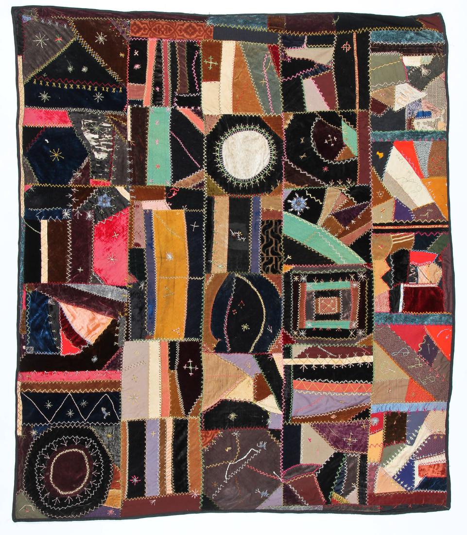 Antique Crazy Quilt, Dated 1899 (1 of 5)