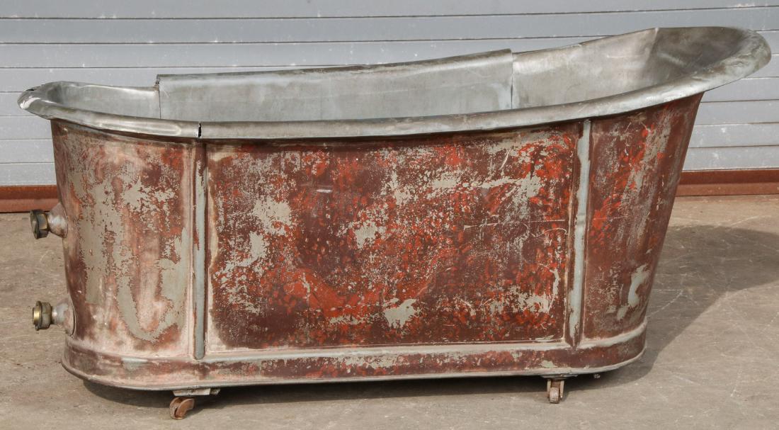 Antique French Zinc Bathtub (1 of 4)