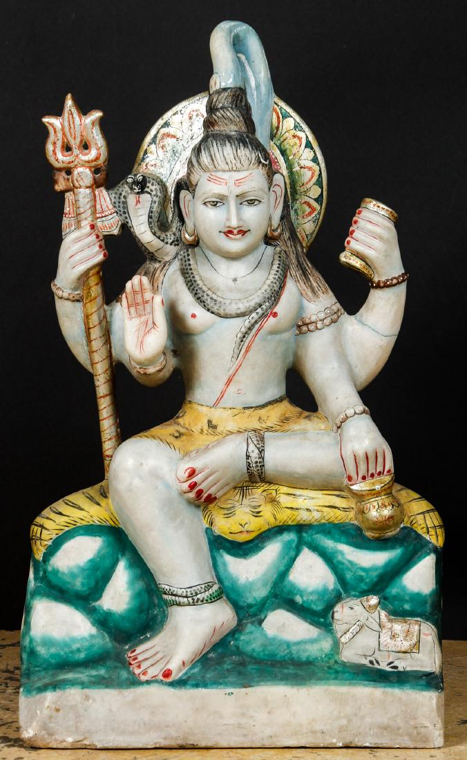 Large Finely Carved Marble Temple Hindu Deity, India (1 of 8)