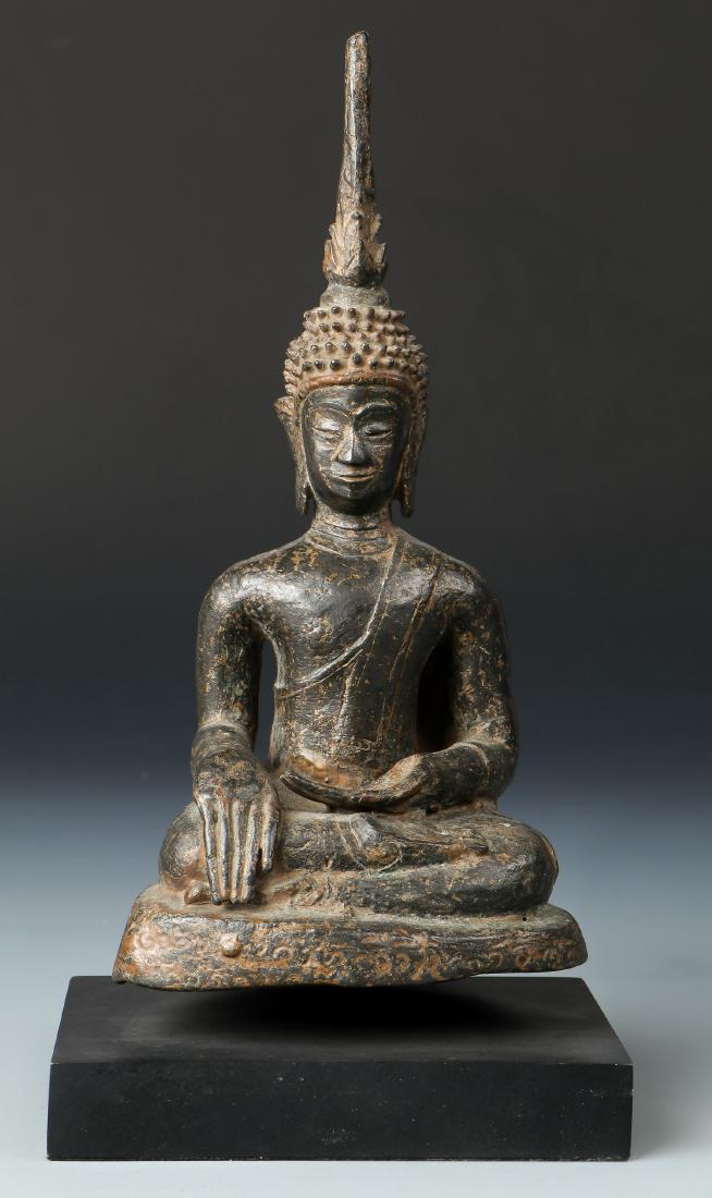 Large 18th C. Bronze Buddha, Laos (1 of 3)