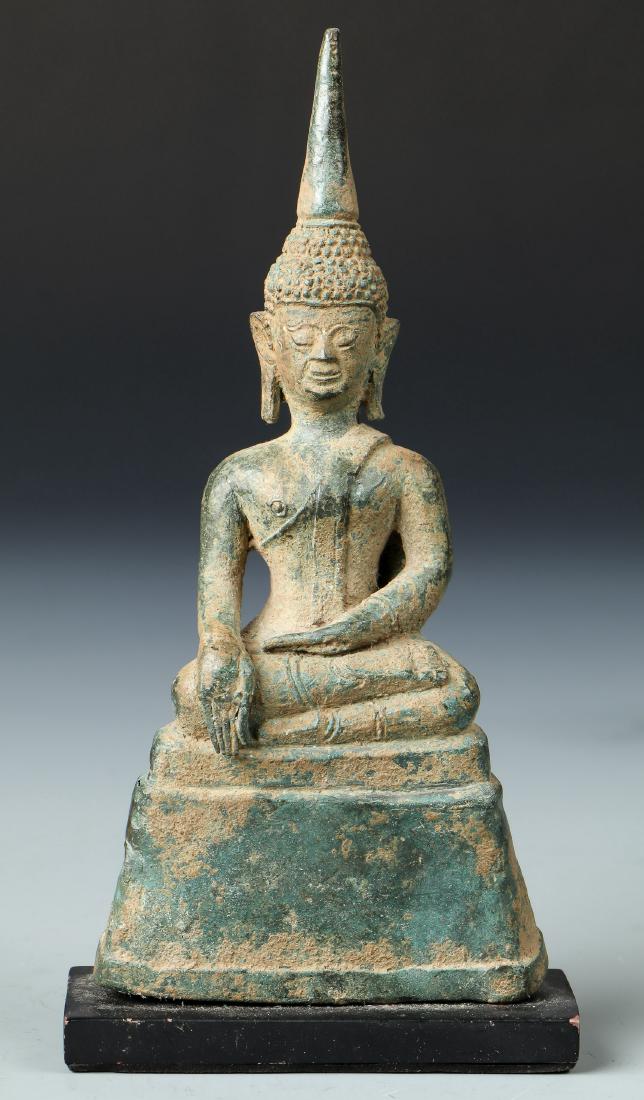 18th C. Bronze Buddha, Laos (1 of 2)