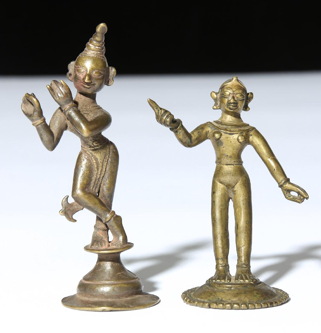 Pair of Bronze Radha/Krishna Statues, Ca. 1800-1850 (1 of 3)