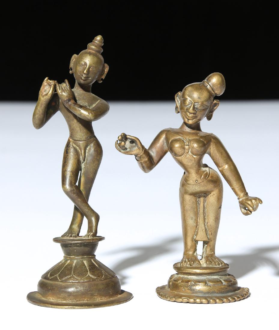 Pair of Bronze Radha/Krishna Statues, Ca. 1800-1850 (1 of 3)