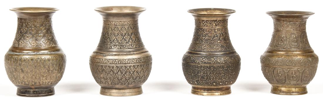 4 Rare Ornate Bronze Ceremonial Batuka Water Containers (1 of 3)