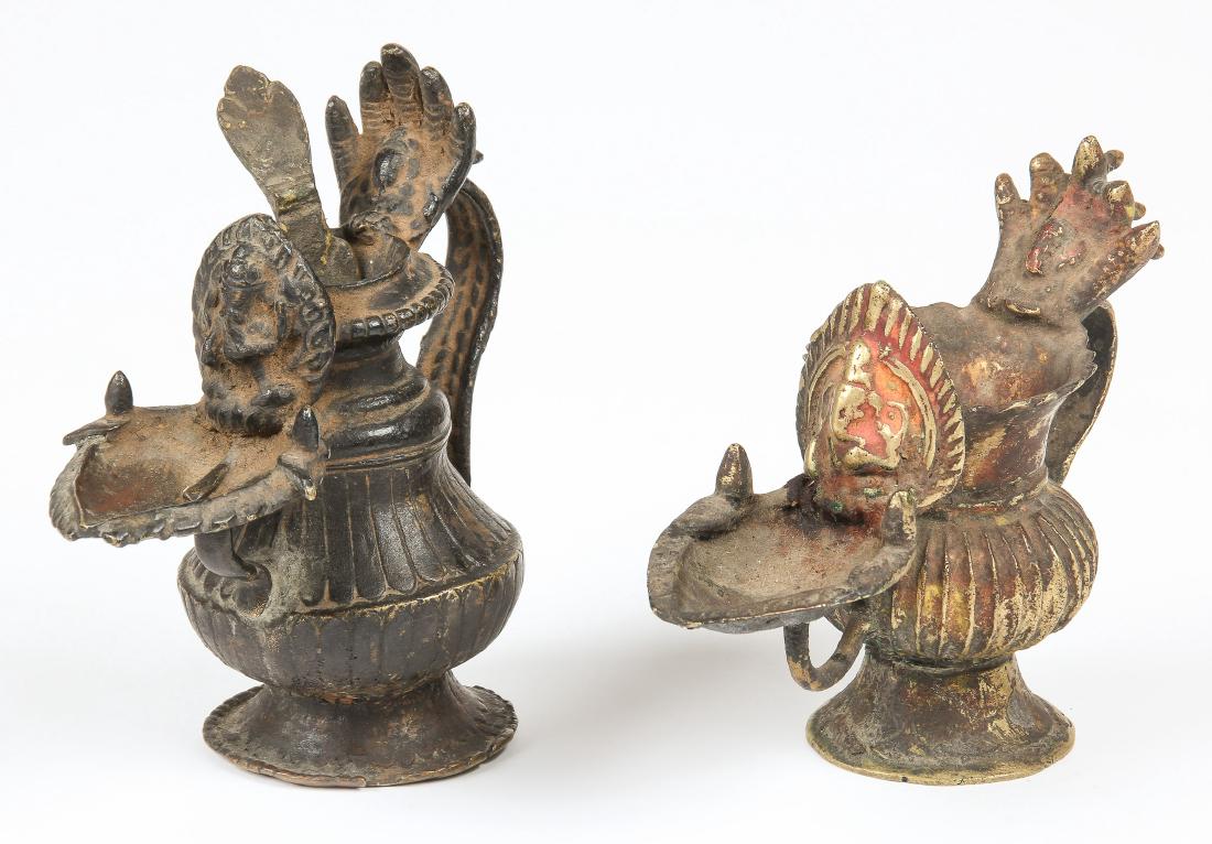 2 19th C. Oil Lamps (Sukunda) (1 of 3)