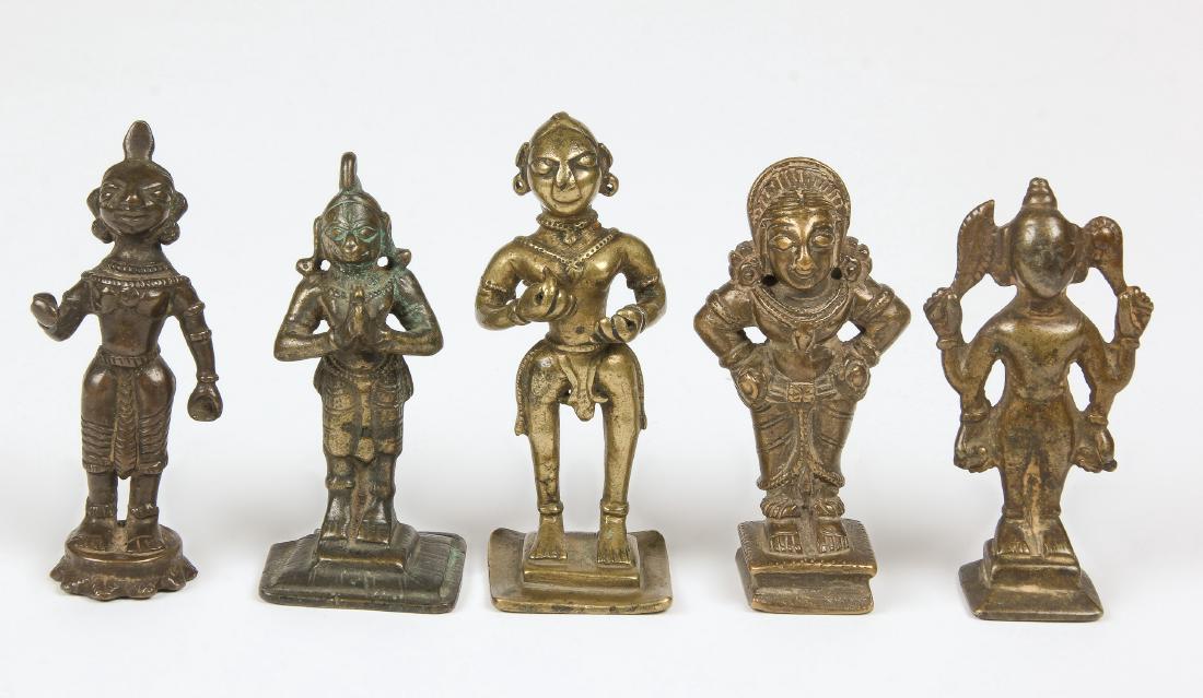 5 Antique Indian Bronze Statues (1 of 2)