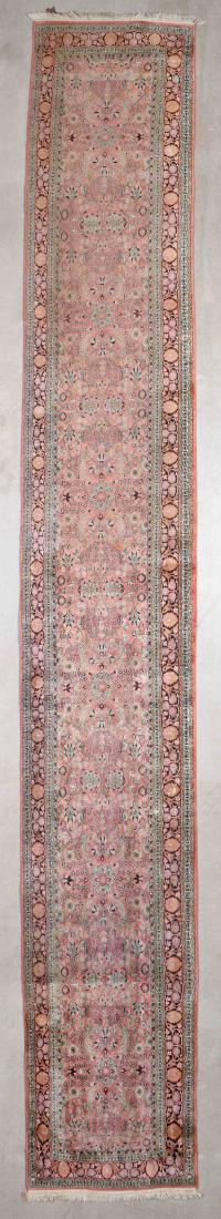 Persian Style Silk Rug: Size: 3'2'' x 20'4'' (1 of 5)
