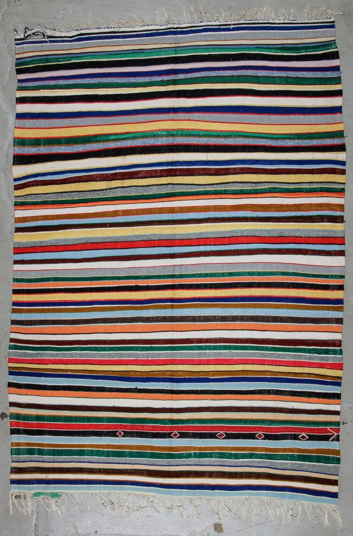 Vintage Moroccan Flatweave Rug: 6' x 8'6'' (183 x 259 (1 of 4)