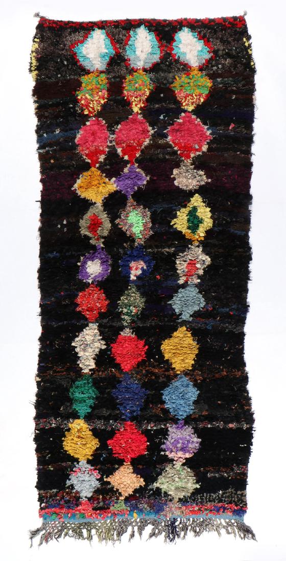Vintage Moroccan Rug: 4'3'' x 9'7'' (130 x 292 cm): Vintage Moroccan Rug, Morocco: 4'3'' x 9'7'' (130 x 292 cm).