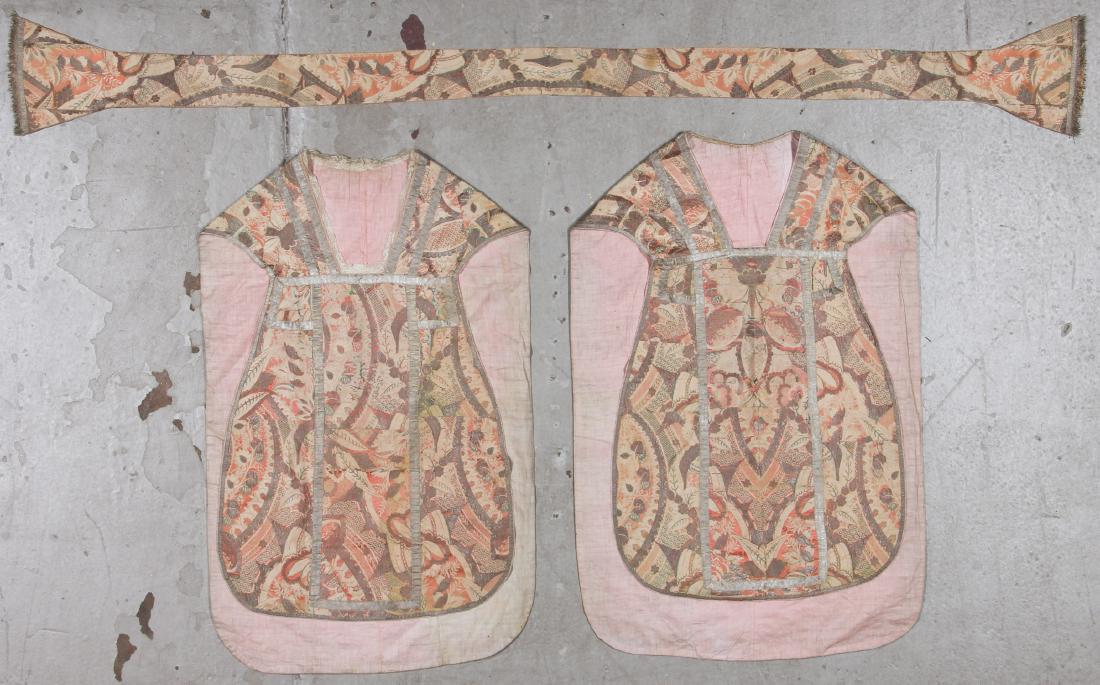 Antique Continental Priest's Chasuble (3 pc) (1 of 5)