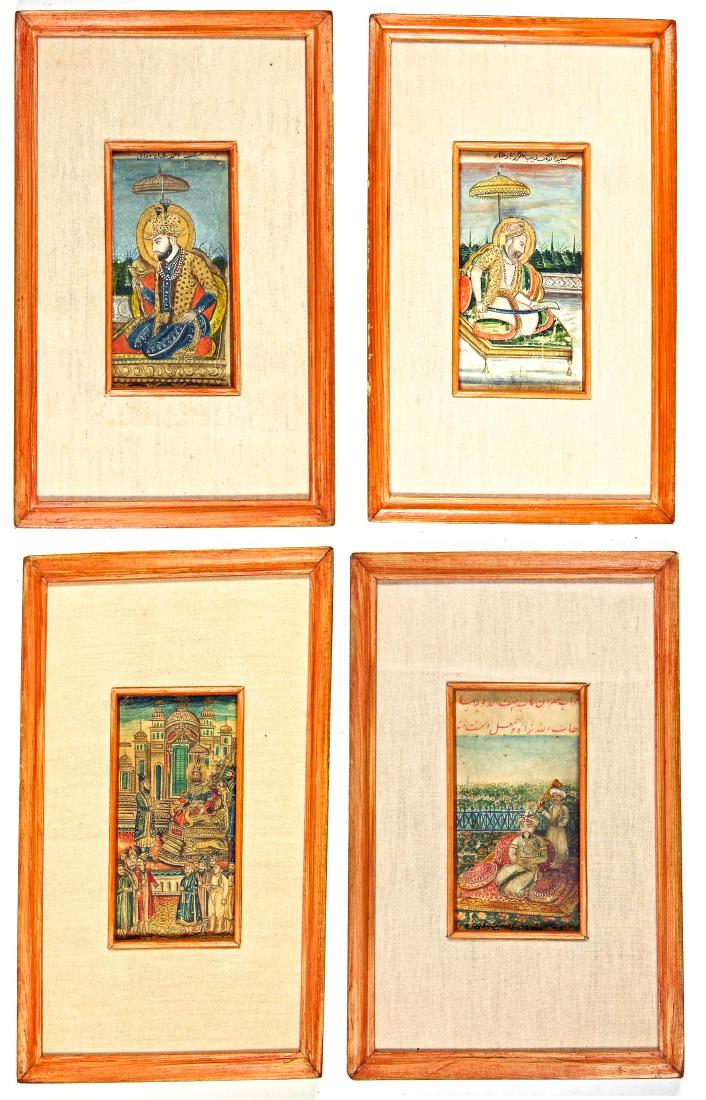 Four Indian Miniature Paintings on Paper (1 of 9)