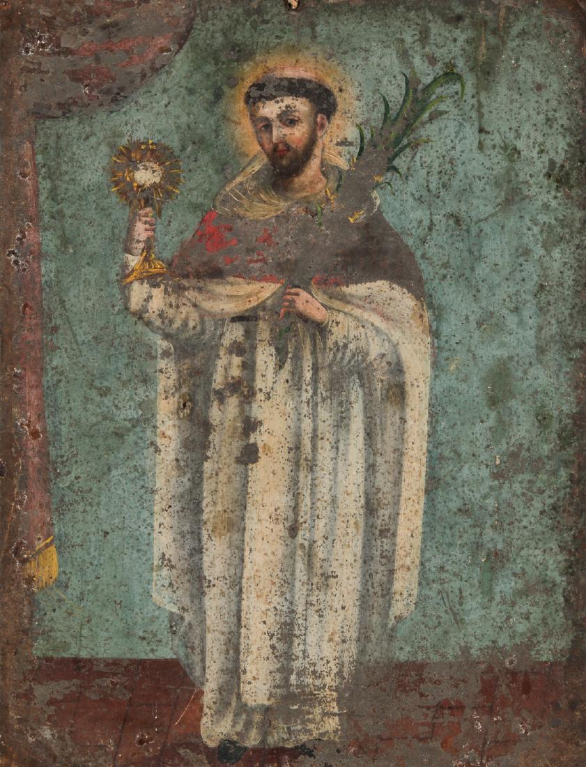 Antique Mexican Saint Retablo, 19th c. (1 of 3)