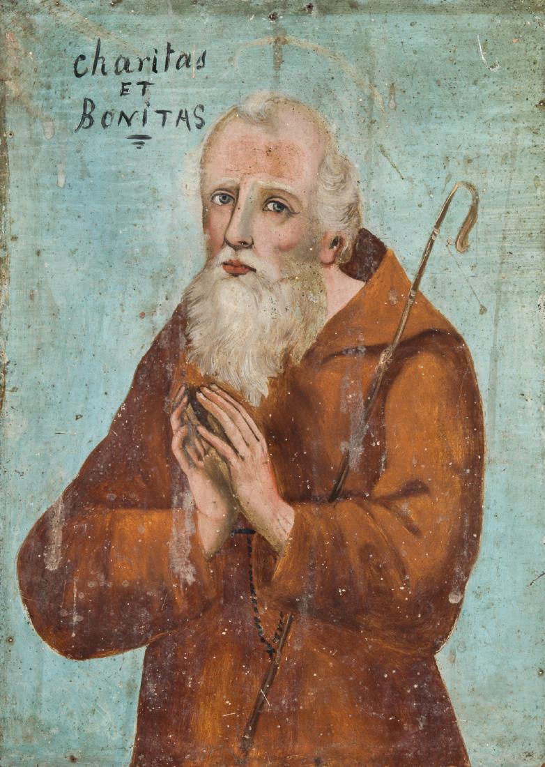 Antique San Antonio Retablo, 19th c. Mexico (1 of 3)