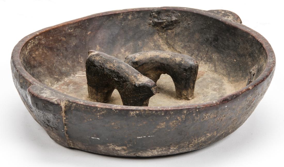 Antique Bolivian Carved Wood Bowl, late 19th c. (1 of 4)