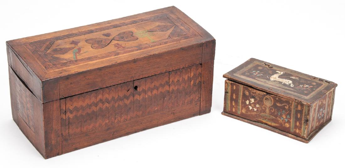 Two Antique Folk Art Boxes (1 of 8)