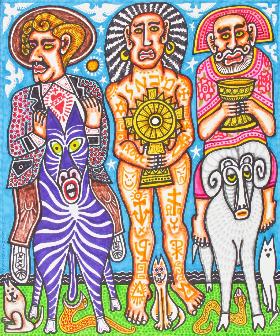 Rex Clawson (1929-2007) Three Figures (1 of 3)