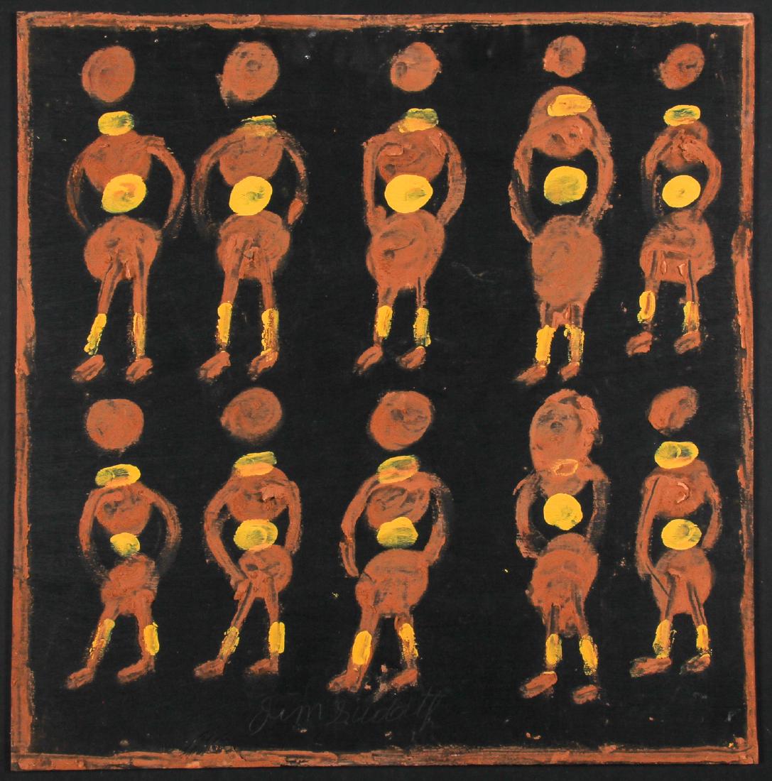 Jimmy Lee Sudduth (1910-2007) Figure Painting (1 of 3)