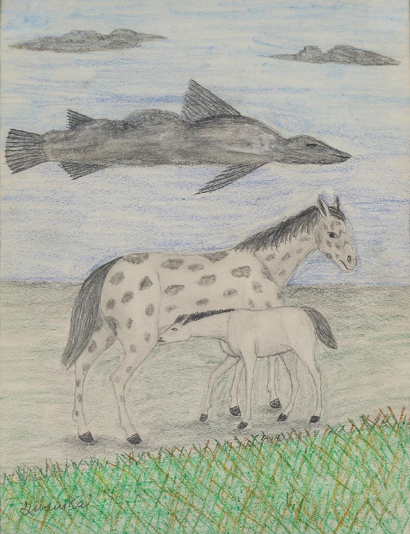 Lawrence Lebduska (1894-1966) Spotted Horse with Foal (1 of 4)