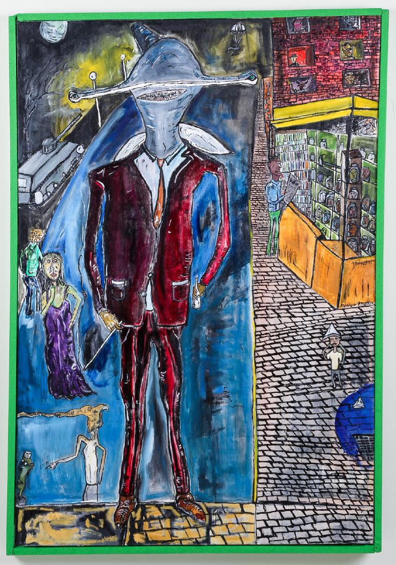 Nicolaus Myers (American, 20th c.) "Paper Hat Ships", (1 of 3)