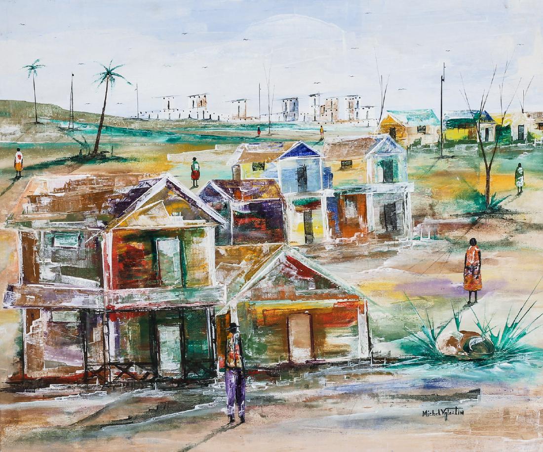 Michel Valestine (Haitian, 20th c.) City View (1 of 4)