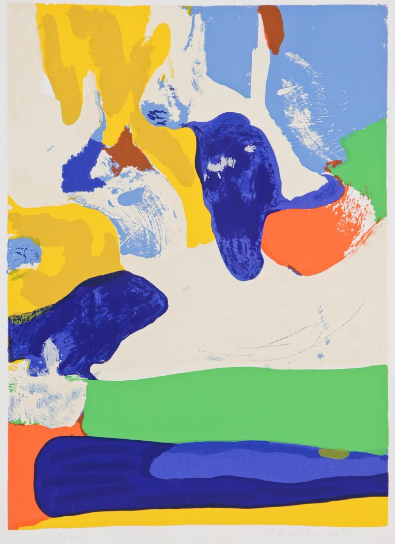 James Brooks (American, 1906-1992) "Concord": James Brooks (American, 1906-1992) "Concord" from the portfolio "America: The Third Century", 1975, screenprint, from an edition of 200, signed, dated and numbered with Styria Studio blindstamp. Size: