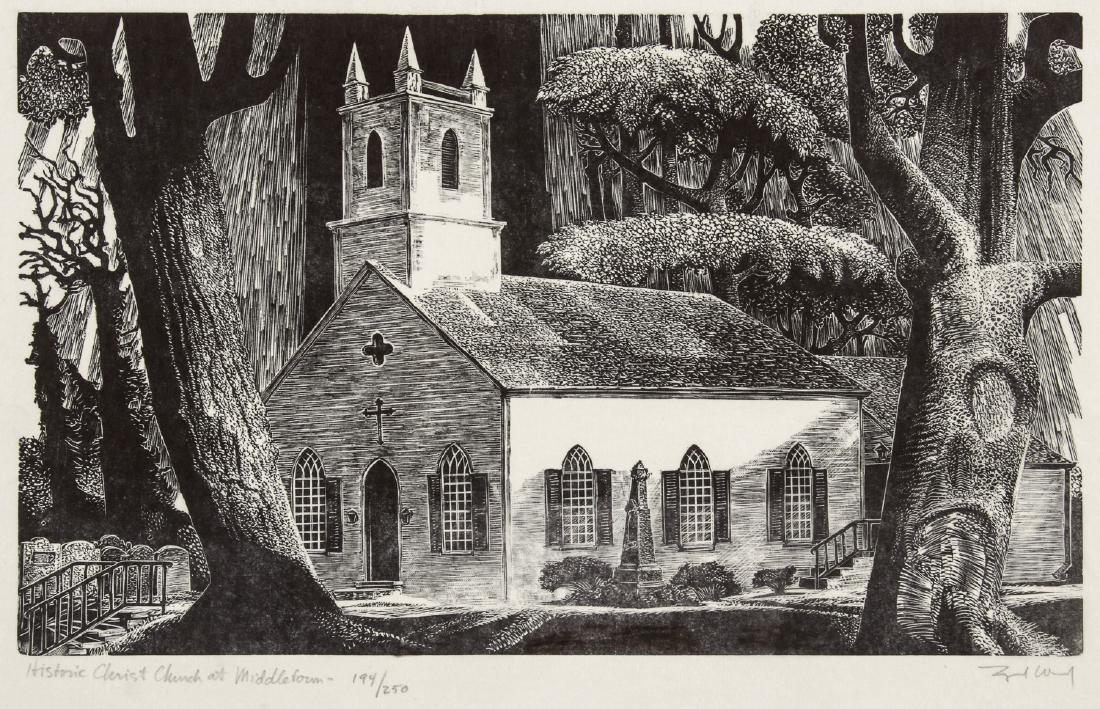 Lynd Ward (1905-1985) "Historic Christ Church at (1 of 5)