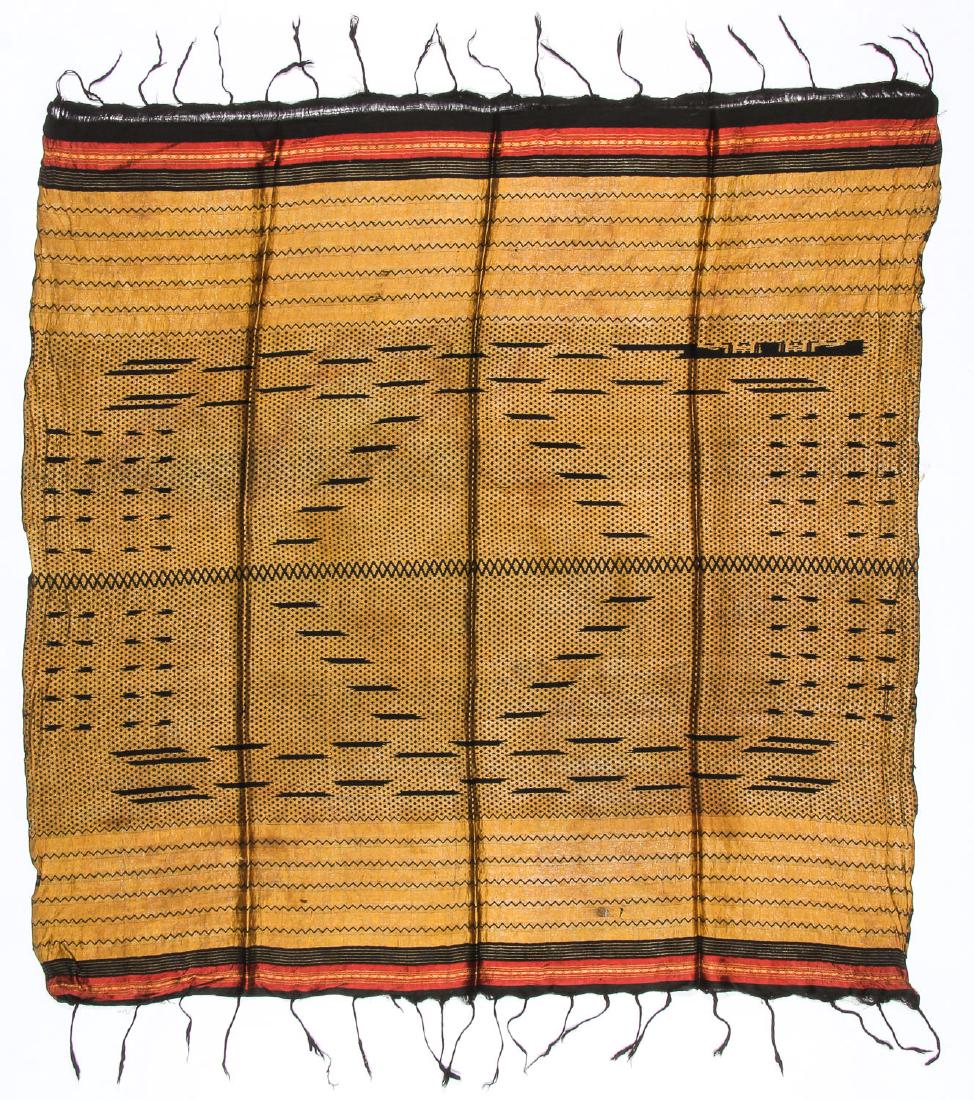 Antique Syrian Silk/Metal Thread Shawl, Aleppo (1 of 7)