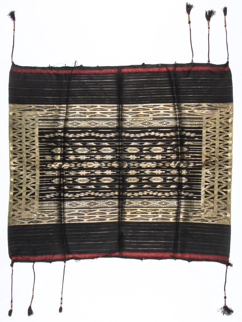 Antique Syrian Silk/Metal Thread Shawl, Aleppo (1 of 5)