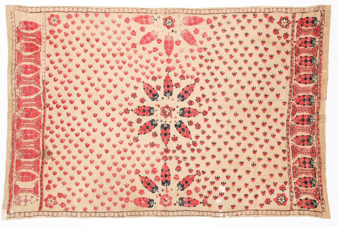 19th C. Silk Embroidered Sind Wedding Shawl (1 of 5)