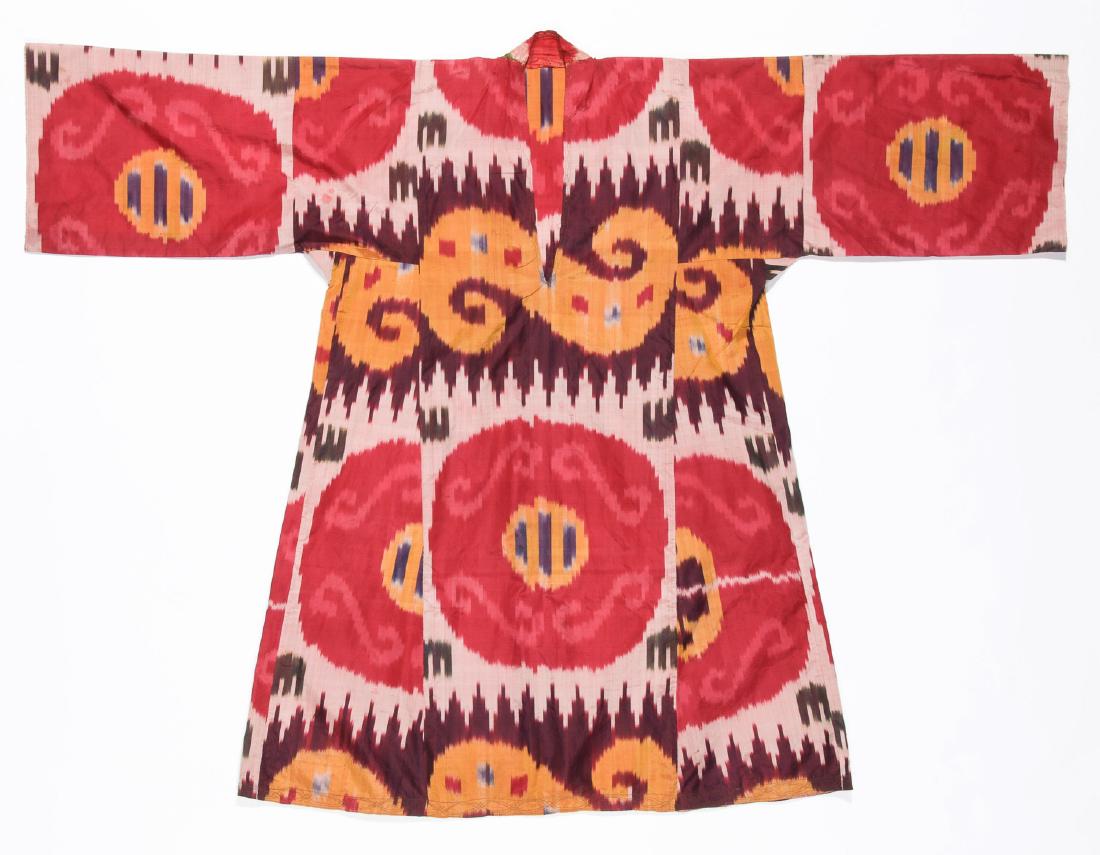 Antique Central Asian Silk Ikat Robe (1 of 6)